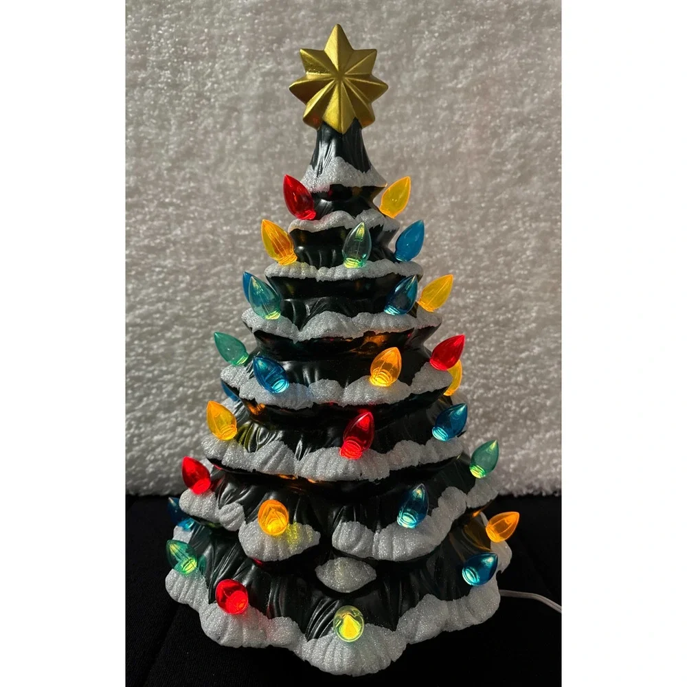 Cracker Barrel 19 Inch Nostalgic Ceramic Light Up Tree #534081 - Tested